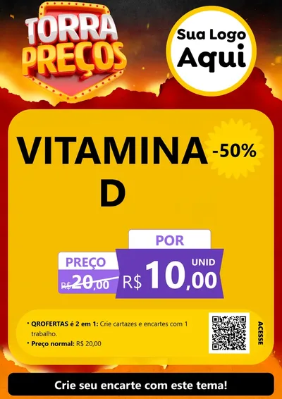 Modelo de Cartaz para Cartaz A4 Vertical com o tema Torra Preços para Farmácia