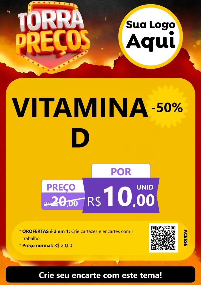 Modelo de Cartaz para Cartaz A4 Vertical com o tema Torra Preços para Farmácia