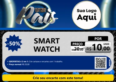 Modelo de Cartaz para Cartaz A4 Horizontal com o tema Sorteio Dia Dos Pais para Informática
