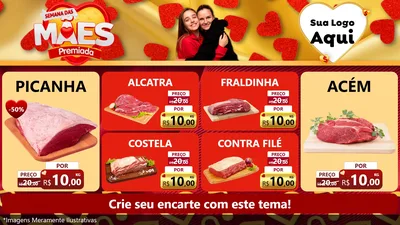 Modelo de TV para TV Horizontal com o tema Semana das Mães Premiada para Açougue