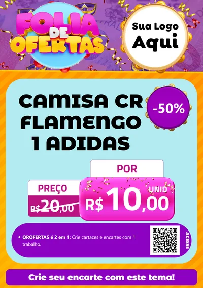 Modelo de Cartaz para Cartaz A4 Vertical com o tema Folia de Ofertas para Roupas e acessórios