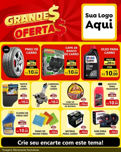 Modelo de Rede Social para Feed Instagram com o tema Grandes Ofertas para Auto peças