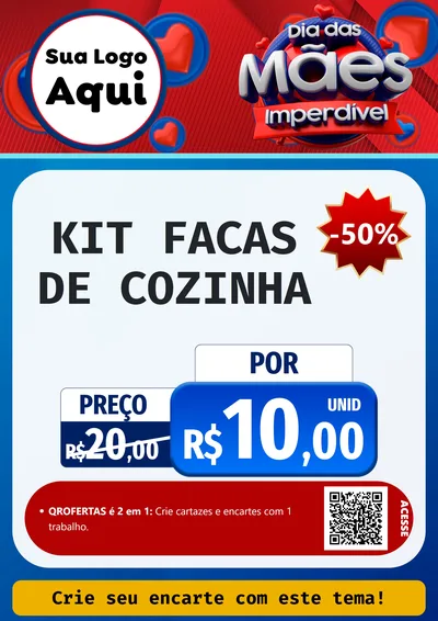 Modelo de Cartaz para Cartaz A4 Vertical com o tema Dia Das Mães Imperdível para Utilidades Domésticas