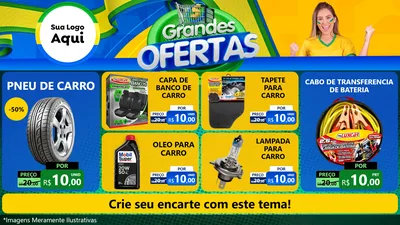 Modelo de TV para TV Horizontal com o tema Grandes Ofertas para Auto peças