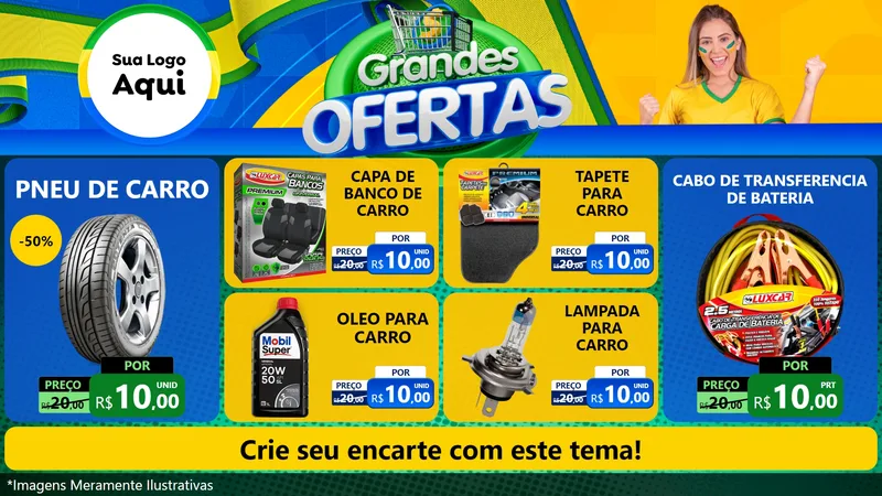 Modelo de TV para TV Horizontal com o tema Grandes Ofertas para Auto peças