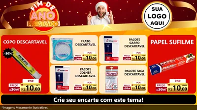 Modelo de TV para TV Horizontal com o tema Fim de Ano Premiado para Embalagens