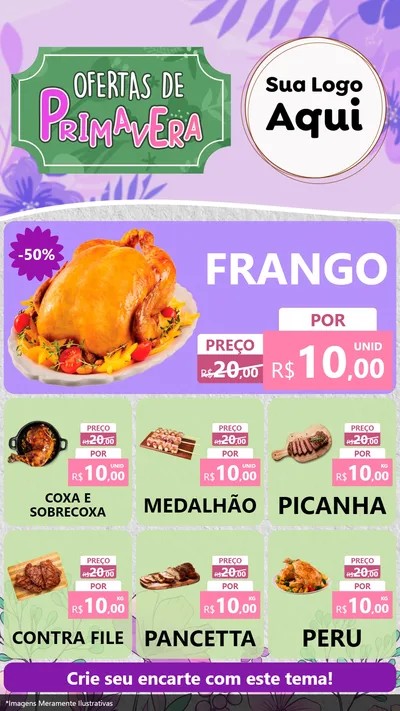 Modelo de Rede Social para Stories com o tema Ofertas de Primavera para Assados