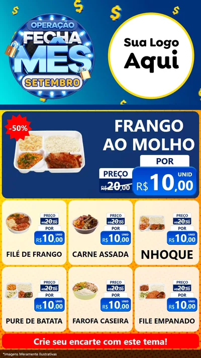 Modelo de Rede Social para Stories com o tema Operação Fecha Mês Setembro para Restaurante
