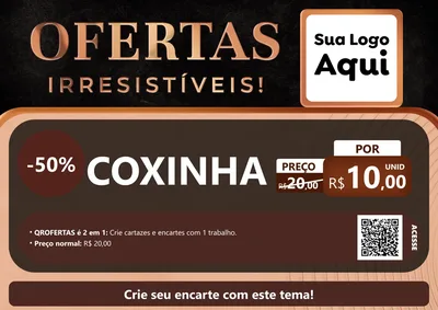 Modelo de Cartaz para Cartaz A4 Horizontal com o tema Ofertas Irresistíveis! para Salgadaria