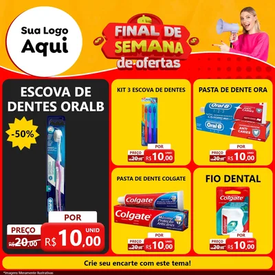 Modelo de Rede Social para Feed Facebook com o tema Final de Semana de Ofertas para Higiene Pessoal