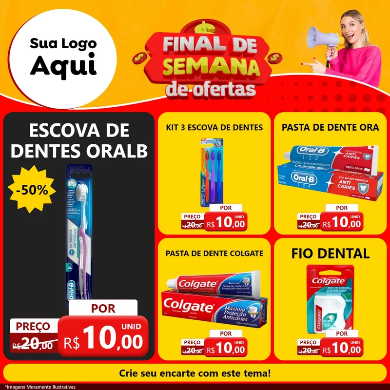Modelo de Rede Social para Feed Facebook com o tema Final de Semana de Ofertas para Higiene Pessoal