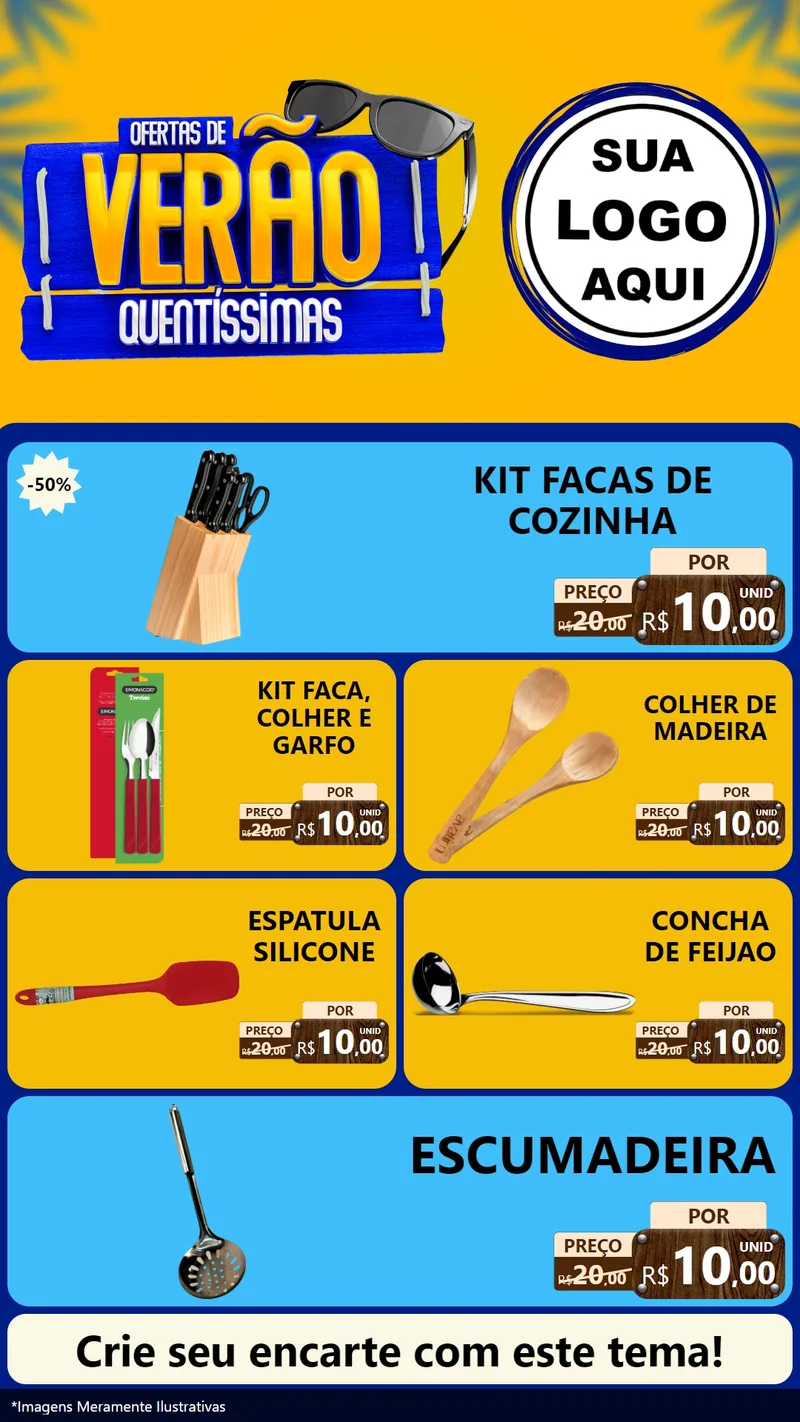 Modelo de TV para TV Vertical com o tema Ofertas de Verão Quentíssimas para Utilidades Domésticas
