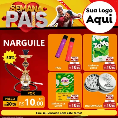Modelo de Rede Social para Feed Facebook com o tema Semana Dos Pais para Tabacaria