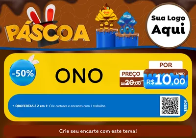 Modelo de Cartaz para Cartaz A4 Horizontal com o tema Páscoa para Óticas