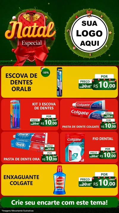 Modelo de TV para TV Vertical com o tema Natal Especial para Higiene Pessoal
