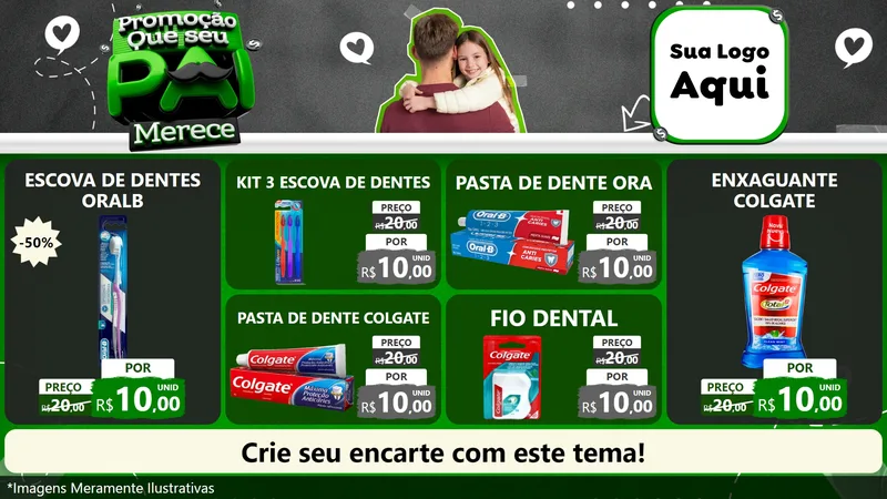 Modelo de TV para TV Horizontal com o tema Promoção Que seu Pai Merece para Higiene Pessoal