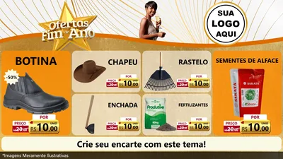 Modelo de TV para TV Horizontal com o tema Ofertas Fim de Ano para Agropecuária