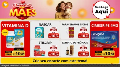 Modelo de TV para TV Horizontal com o tema Semana das Mães para Farmácia