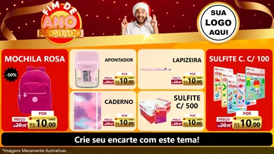 Modelo de TV para TV Horizontal com o tema Fim de Ano Premiado para Papelaria