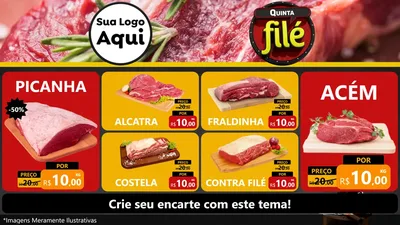 Modelo de TV para TV Horizontal com o tema Quinta Filé para Açougue