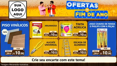 Modelo de TV para TV Horizontal com o tema Ofertas de Fim de Ano para Material para Construção