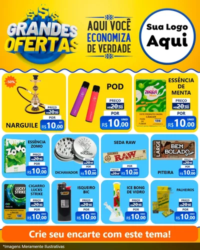 Modelo de Rede Social para Feed Instagram com o tema Grandes Ofertas para Tabacaria