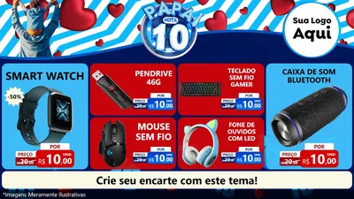 Modelo de TV para TV Horizontal com o tema Papai Nota 10 para Informática