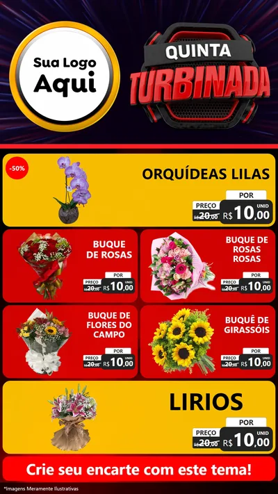 Modelo de TV para TV Vertical com o tema Quinta Turbinada para Floricultura e jardim