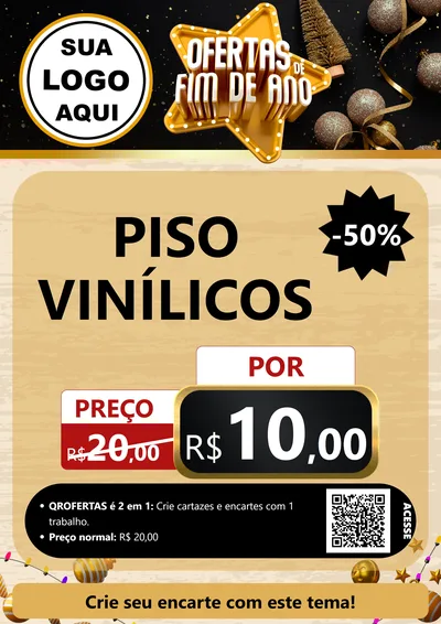 Modelo de Cartaz para Cartaz A4 Vertical com o tema Ofertas de Fim de Ano para Material para Construção