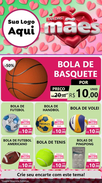 Modelo de Rede Social para Stories com o tema Dia das Mães para Artigos Esportivos