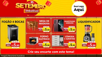 Modelo de TV para TV Horizontal com o tema Setembro Imbatível para Móveis e Eletro