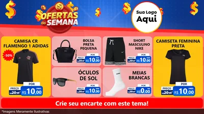 Modelo de TV para TV Horizontal com o tema Ofertas Da Semana para Roupas e acessórios