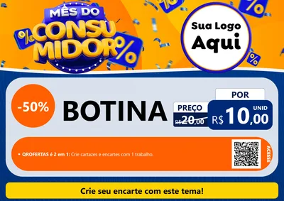 Modelo de Cartaz para Cartaz A4 Horizontal com o tema Mês do Consumidor para Agropecuária