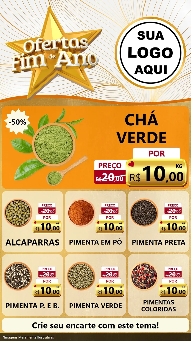 Modelo de Rede Social para Stories com o tema Ofertas Fim de Ano para Produtos Naturais