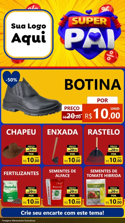 Modelo de Rede Social para Stories com o tema Super Pai para Agropecuária