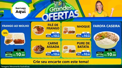 Modelo de TV para TV Horizontal com o tema Grandes Ofertas para Restaurante