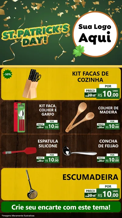 Modelo de TV para TV Vertical com o tema St Patriks Day para Utilidades Domésticas