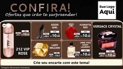Modelo de TV para TV Horizontal com o tema Confira! Ofertas que irão te surpreender! para Perfumes