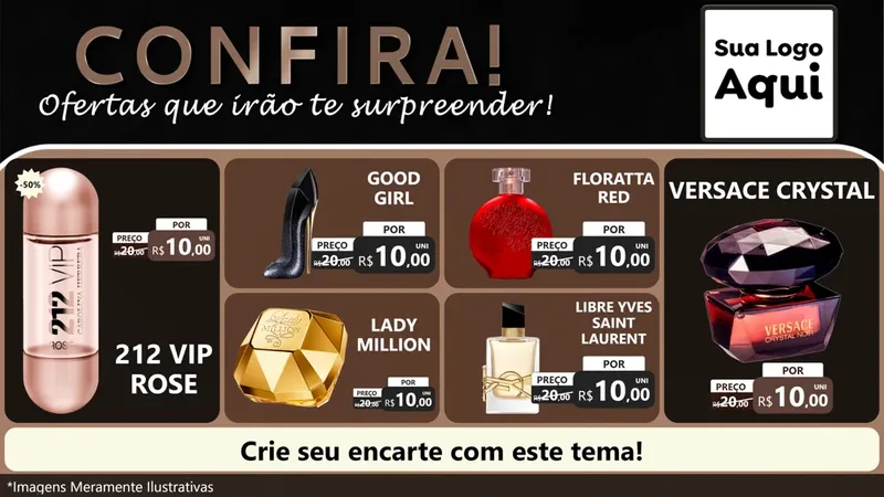 Modelo de TV para TV Horizontal com o tema Confira! Ofertas que irão te surpreender! para Perfumes