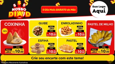 Modelo de TV para TV Horizontal com o tema Nosso Dia D para Salgadaria