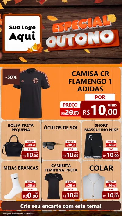 Modelo de Rede Social para Stories com o tema Especial Outono para Roupas e acessórios