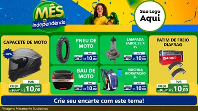 Modelo de TV para TV Horizontal com o tema Mês da Independência para Moto peças