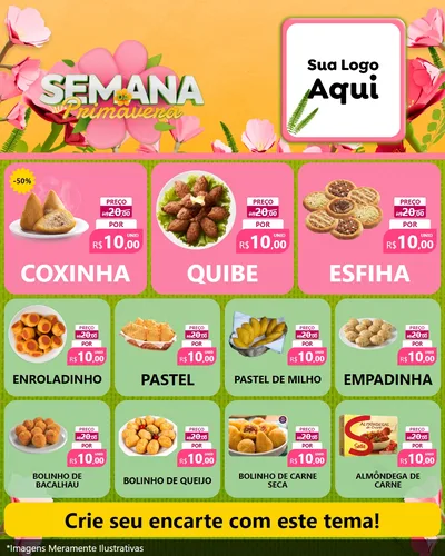Modelo de Rede Social para Feed Instagram com o tema Semana da Primavera para Salgadaria
