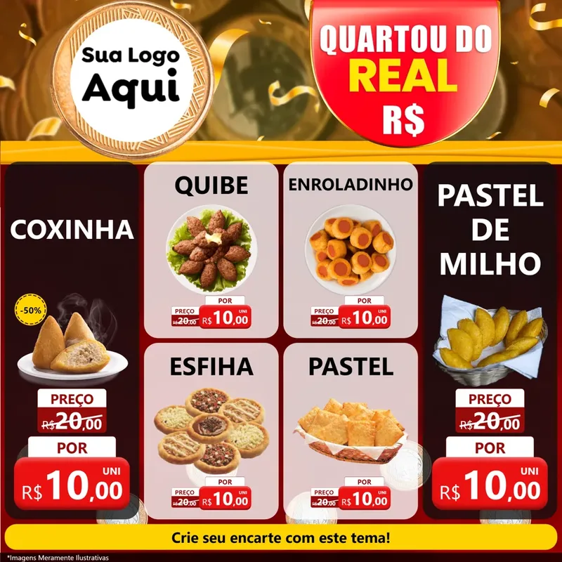Modelo de Rede Social para Feed Facebook com o tema Quartou do Real para Salgadaria