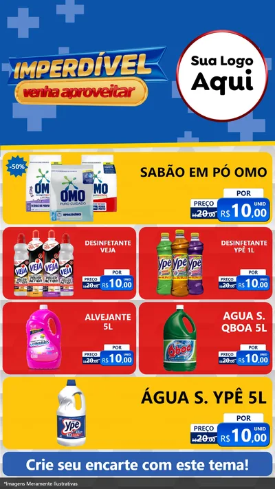 Modelo de TV para TV Vertical com o tema Imperdível para Produtos de Limpeza