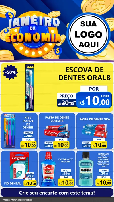 Modelo de Rede Social para Stories com o tema Janeiro da Economia para Higiene Pessoal
