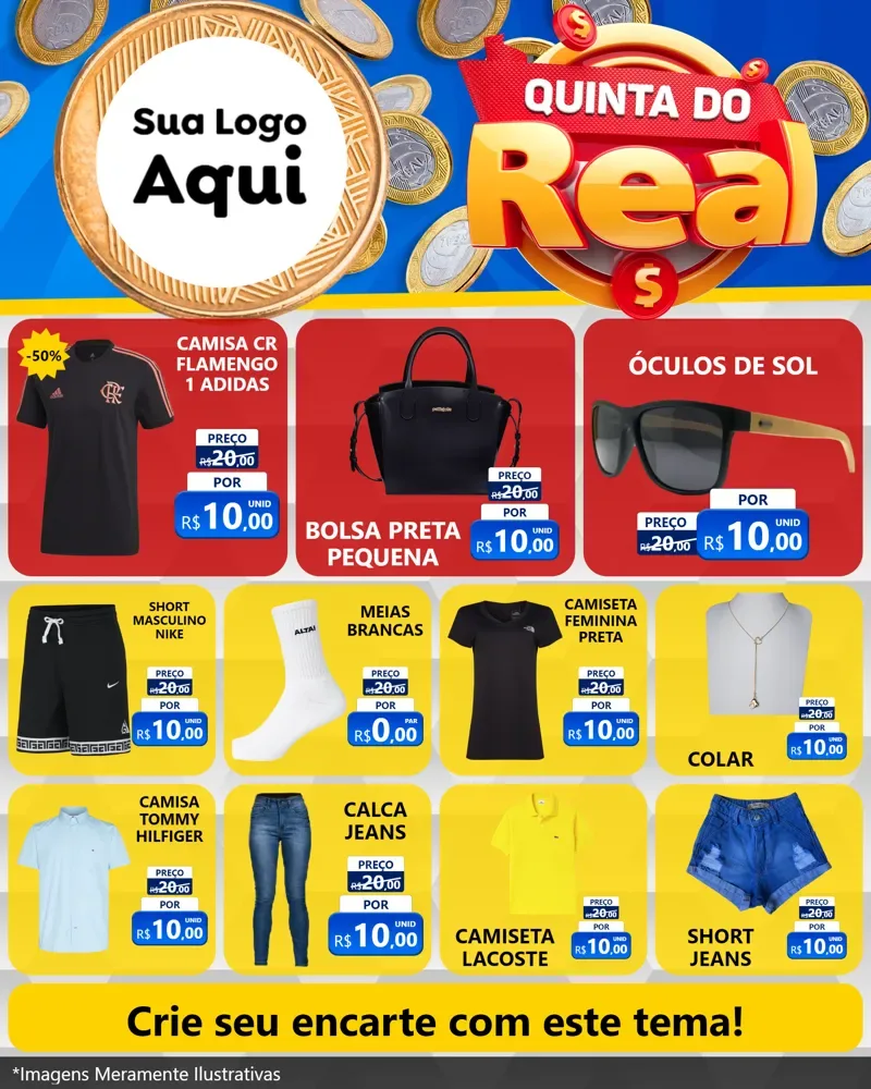 Modelo de Rede Social para Feed Instagram com o tema Quinta do Real para Roupas e acessórios
