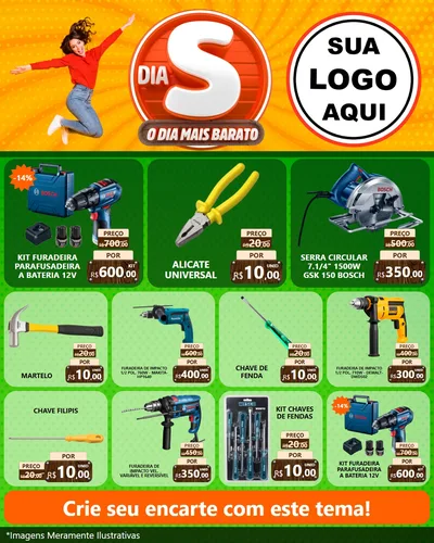 Modelo de Rede Social para Feed Instagram com o tema Dia S - O Dia Mais Barato para Maquinas e Ferramentas