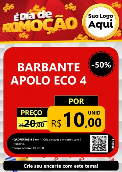 Modelo de Cartaz para Cartaz A4 Vertical com o tema É Dia De Promoção para Armarinho e Aviamentos