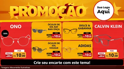 Modelo de TV para TV Horizontal com o tema Promoção para Óticas